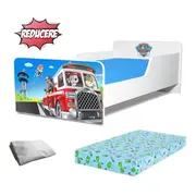 Pat Start Paw Patrol 2 / 2-12 ani + saltea 160x80x12 cm SmartNest cu lana + husa impermeabila - PC-PCH-PRO-STR-PAW2-80