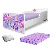 Pat Start Pony 2-8 ani + saltea SmartNest cu lana 140x70x12 cm + husa impermeabila - PC-PCH-PRO-STR-PON-70