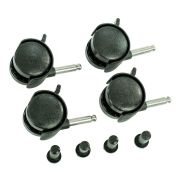 Set 4 roti, Qmini, Compatibile cu patuturile Babyneeds si Qmini, Negru BYNBABYNEEDSWHEELS_Black