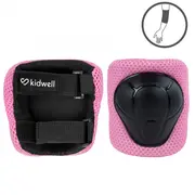 Set De Protectie Kidwell Trix, Genunchiere, Cotiere Si Palme, Marime M, 25-50 Kg, Pink Pjbzeoctri02a2