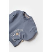 Set bluzita cu pantalon Dino, indigo, BabyCosy, 100%bumbac (Marime: 3-6 Luni) JEMBC-CSY2016-3
