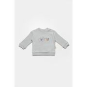 Set bluzita cu pantalon Lion, gri, BabyCosy, 100%bumbac (Marime: 3-6 Luni) JEMBC-CSYW1024-3