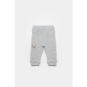 Set bluzita cu pantalon Lion, gri, BabyCosy, 100%bumbac (Marime: 3-6 Luni) JEMBC-CSYW1024-3