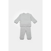 Set bluzita cu pantalon Lion, gri, BabyCosy, 100%bumbac (Marime: 3-6 Luni) JEMBC-CSYW1024-3