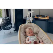 Balansoar si sezlong, Lionelo, Olivia, 2 in 1, Electric, Cu leganare 3D, 5 moduri de balansare in mai multe directii, Cu 13 melodii, Scaun pivotant la 180 grade, Reglabil, Cu arcada jucarii, Bej BYNLO-OLIVIA_BEIGE_NATURAL