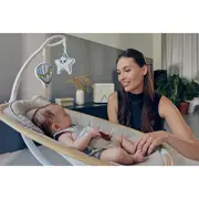 Balansoar si sezlong, Lionelo, Olivia, 2 in 1, Electric, Cu leganare 3D, 5 moduri de balansare in mai multe directii, Cu 13 melodii, Scaun pivotant la 180 grade, Reglabil, Cu arcada jucarii, Bej BYNLO-OLIVIA_BEIGE_NATURAL