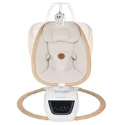 Balansoar si sezlong, Lionelo, Olivia, 2 in 1, Electric, Cu leganare 3D, 5 moduri de balansare in mai multe directii, Cu 13 melodii, Scaun pivotant la 180 grade, Reglabil, Cu arcada jucarii, Bej BYNLO-OLIVIA_BEIGE_NATURAL