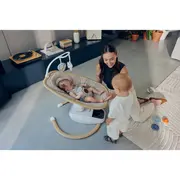 Balansoar si sezlong, Lionelo, Olivia, 2 in 1, Electric, Cu leganare 3D, 5 moduri de balansare in mai multe directii, Cu 13 melodii, Scaun pivotant la 180 grade, Reglabil, Cu arcada jucarii, Bej BYNLO-OLIVIA_BEIGE_NATURAL