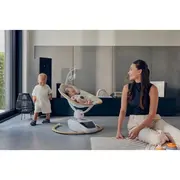 Balansoar si sezlong, Lionelo, Olivia, 2 in 1, Electric, Cu leganare 3D, 5 moduri de balansare in mai multe directii, Cu 13 melodii, Scaun pivotant la 180 grade, Reglabil, Cu arcada jucarii, Bej BYNLO-OLIVIA_BEIGE_NATURAL