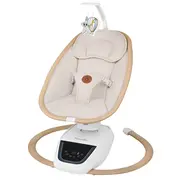 Balansoar si sezlong, Lionelo, Olivia, 2 in 1, Electric, Cu leganare 3D, 5 moduri de balansare in mai multe directii, Cu 13 melodii, Scaun pivotant la 180 grade, Reglabil, Cu arcada jucarii, Bej BYNLO-OLIVIA_BEIGE_NATURAL