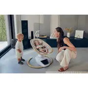 Balansoar si sezlong, Lionelo, Olivia, 2 in 1, Electric, Cu leganare 3D, 5 moduri de balansare in mai multe directii, Cu 13 melodii, Scaun pivotant la 180 grade, Reglabil, Cu arcada jucarii, Bej BYNLO-OLIVIA_BEIGE_NATURAL