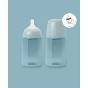 Biberon din silicon, 240ml, Colour Essence SX Pro debit mediu, albastru JEM8426420081191