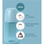 Biberon din silicon, 240ml, Colour Essence SX Pro debit mediu, transparent JEM8426420081214