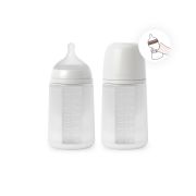 Biberon din silicon, 240ml, Colour Essence SX Pro debit mediu, transparent JEM8426420081214