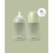Biberon din silicon, 240ml, Colour Essence SX Pro debit mediu, verde JEM8426420081184