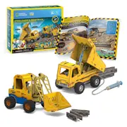 Cubic Fun - Joc Educativ STEM National Geographic puzzle 3D Mini incarcator si Basculanta ARTCUDS1132h