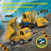 Cubic Fun - Joc Educativ STEM National Geographic puzzle 3D Mini incarcator si Basculanta ARTCUDS1132h