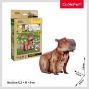 Cubic Fun - National Geographic Animale Salbatice Puzzle 3D Capibara 56 piese ARTCUDS1177h