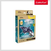 Cubic Fun - National Geographic Animale Salbatice Puzzle 3D Diavol de mare 53 piese ARTCUDS1178h