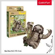 Cubic Fun - National Geographic Animale Salbatice Puzzle 3D Lenes cu trei degete 52 piese ARTCUDS1175h