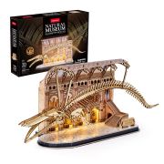 Cubic Fun - Puzzle 3D cu LED muzeul natural Balena albastra 223 piese ARTCUL545h