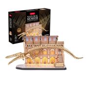 Cubic Fun - Puzzle 3D cu LED muzeul natural Balena albastra 223 piese ARTCUL545h