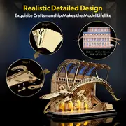 Cubic Fun - Puzzle 3D cu LED muzeul natural Balena albastra 223 piese ARTCUL545h