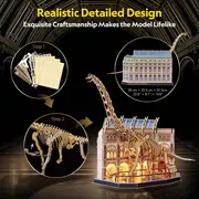 Cubic Fun - Puzzle 3D cu LED muzeul natural Brachiosaurus 217 piese ARTCUL544h