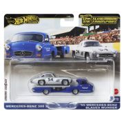 HOT WHEELS TRANSPORTATOR  MERCEDES-BENZ 55 BLAUES WUNDER CU MASINUTA MERCEDES-BENZ 300 SL SCARA 1:64 VIVMTFLF56_HRV48