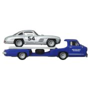 HOT WHEELS TRANSPORTATOR  MERCEDES-BENZ 55 BLAUES WUNDER CU MASINUTA MERCEDES-BENZ 300 SL SCARA 1:64 VIVMTFLF56_HRV48