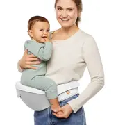 Marsupiu Alta Hip Ergobaby, 4 luni - 4 ani , 5.5-20.4 kg, Pearl Grey TNABCHIPSFMGRY