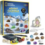 National Geographic - Set educativ Calendar de Craciun descopera roci si pietre pretioase cu 24 de surprize ARTNG24101