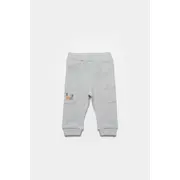 Set bluzita cu pantalon Lion, gri, BabyCosy, 100%bumbac (Marime: 18-24 Luni) JEMBC-CSYW1024-18