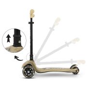 Trotineta pliabila Milly Mally Sparky Champagne, roti din silicon cu Led, platforma iluminata, greutate admisa 50 kg EKDmm0351