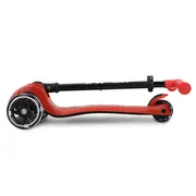 Trotineta pliabila Milly Mally Sparky Red, roti din silicon cu Led, platforma iluminata, greutate admisa 50 kg EKDmm0375
