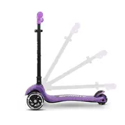Trotineta pliabila Milly Mally Sparky Violet, roti din silicon cu Led, platforma iluminata, greutate admisa 50 kg EKDmm0344