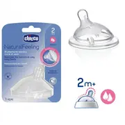 Tetina Chicco Natural Feeling, s., flux mediu, 2luni+ CHC81023-7