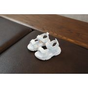 Sandale albe cu sclipici pentru fetite mdsd30