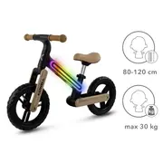 Bicicleta De Echilibru Fara Pedale Pentru Copii, Sa Reglabila, Cu Lumini Led, Roti Eva, 2 Ani+, Suno Black Beige, Kidwell Pjbrobisun03a0