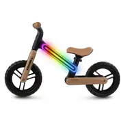 Bicicleta De Echilibru Fara Pedale Pentru Copii, Sa Reglabila, Cu Lumini Led, Roti Eva, 2 Ani+, Suno Black Beige, Kidwell Pjbrobisun03a0