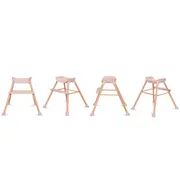 Scaun De Masa 4in1 Pentru Bebelusi Si Copii, Eatan Wood, Inaltime Ajustabila, Varsta 0-15 Kg, Centura De Siguranta In 5 Puncte, Depozitare, Roz Pjbkrwyeat01a0