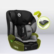 Scaun auto, Lionelo, Levi i-Size, Universal, Instalare FWF, Cu tetiera reglabila in 10 pozitii, Cu spatar detasabil, 76-150 cm, Conform cu R129, Gri BYNLO-LEVI_I-SIZE_BLACK_GREY