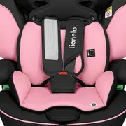 Scaun auto, Lionelo, Levi i-Size, Universal, Instalare FWF, Cu tetiera reglabila in 10 pozitii, Cu spatar detasabil, 76-150 cm, Conform cu R129, Roz BYNLO-LEVI_I-SIZE_PINK_BABY
