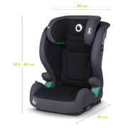 Scaun auto, Lionelo, i-Size Igo, 100- 150 cm, Cu isofix, Protectie laterala, Ajustare spatar in 2 pozitii, Tetiera Tri-Guard reglabila in 11 pozitii, Conform cu standardul european de securitate R129, Gri BYNLO-IGO_I-SIZE_GREY_GRAPHITE