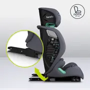 Scaun auto, Lionelo, i-Size Igo, 100- 150 cm, Cu isofix, Protectie laterala, Ajustare spatar in 2 pozitii, Tetiera Tri-Guard reglabila in 11 pozitii, Conform cu standardul european de securitate R129, Gri BYNLO-IGO_I-SIZE_GREY_GRAPHITE