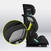 Scaun auto, Lionelo, i-Size Igo, 100- 150 cm, Cu isofix, Protectie laterala, Ajustare spatar in 2 pozitii, Tetiera Tri-Guard reglabila in 11 pozitii, Conform cu standardul european de securitate R129, Negru BYNLO-IGO_I-SIZE_BLACK_CARBON