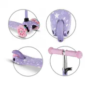 Trotineta Copii, Reglabila, Roti Luminoase, Uno Stars, 3+ Ani, Pana La 25 Kg, Kidwell Pjbhubauno02a1