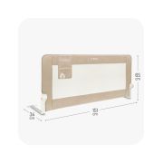 Bariera de siguranta rabatabila pentru pat, Momi Lexi XL Plus - Beige KRTAKCE00062