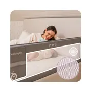 Bariera de siguranta rabatabila pentru pat, Momi Lexi XL Plus - Beige KRTAKCE00062