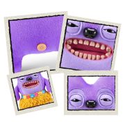 Fuggler - Jucarie de plus, 23 cm - Ciudateii in vacanta, Greedy Grinner - purple BKF15714L
